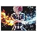 Bowinr My Hero Academia Poster, 16.5x12 inch Japanese Anime No Fading Art Print Poster for Home Decor( Style 02)