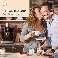 Klarstein Gusto Classico Espressomaker Espressomaschine Siebträgermaschine, Siebträger Kaffeemaschine 1350 W, 20 Bar Druck, Volumen Wassertank: 1,5 L, abnehmbares Tropfgitter aus Edelstahl, schwarz – Ansicht 2