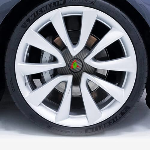 CoolKo Center Caps Hubcaps Cover Aero Wheels for 19/20 inch Performance Rims Compatible with Tesla Model 3 2018-2023 (NOT Compatible with 2024 Model 3 Highland)