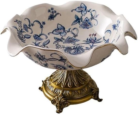 European Ceramic Fruit Plate Retro Creative Decorative Dried Gilded Ornaments