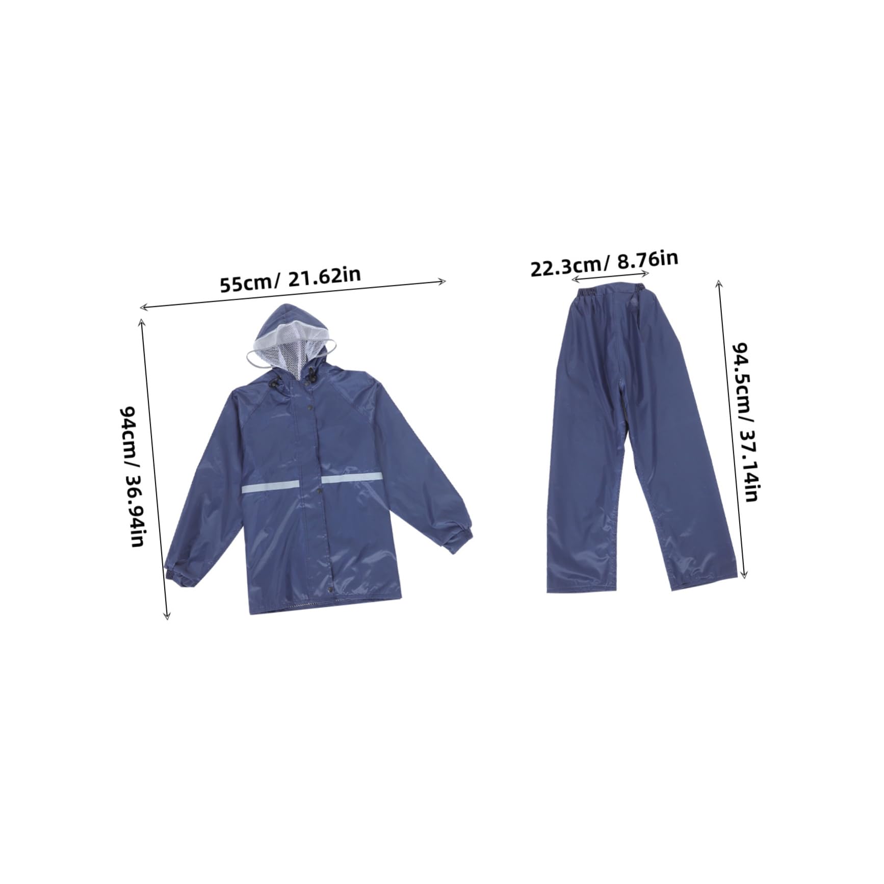 Veemoon Traje De Lluvia Reflectante para Motocicleta Y Bicicleta Impermeable De Doble Capa para Adultos Unisex para Actividades Al Aire Seguridad Nocturna