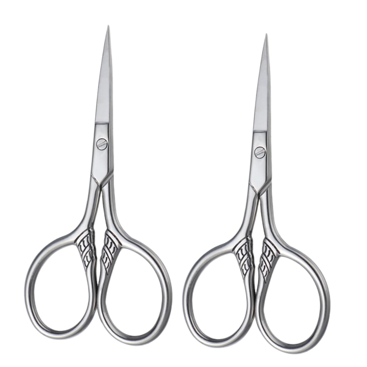 Angoily 6pezzi Forbici Da Barba Acciaio Inossidabile Rifinitore Professionale Per Uomini Strumento Di Precisione Per Taglio e Stile Della Barba Argento