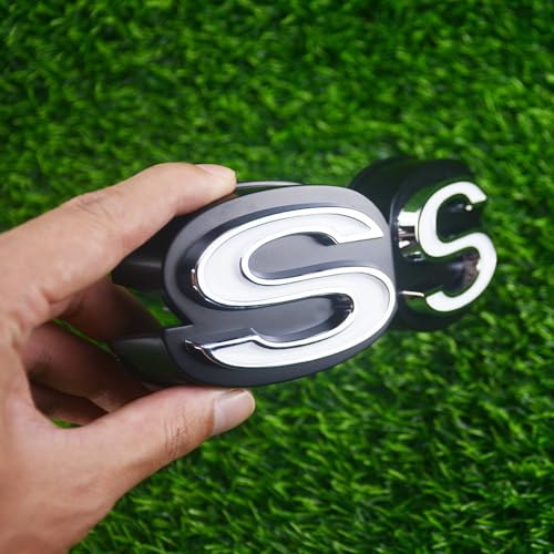 Image of 1Pc 1970 Chevy Chevelle El Camino Super Sports SS Front Grille Emblem with Retainers Replacement for SS (Silver Black White)