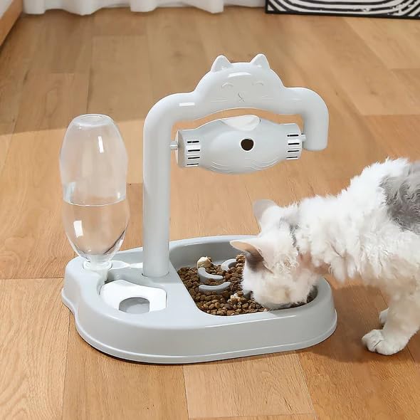 COSKIRA Funny Cat and Dog General Anti-Choking and Leak-Proof Water Three-in-one Pet Bowl Combined Water Feeder Fun Pet Cat Bow Small and Medium Sized Dogs and Cats Intelligence Rotary Spill Toys-1 (B0CRYZBBZY) Amazon Price History, Amazon Price Tracker