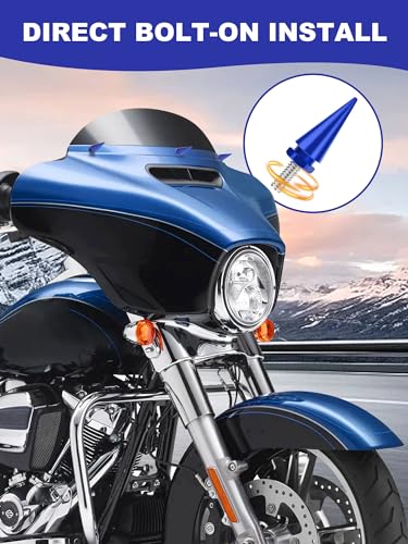 Image of Windshield Bolts Blue, Fairing Screws | Compatible for Harley Davidson Electra Glide, Street Glide, Ultra Classic, Ultra Limited, Tri Glide 1996-2013
