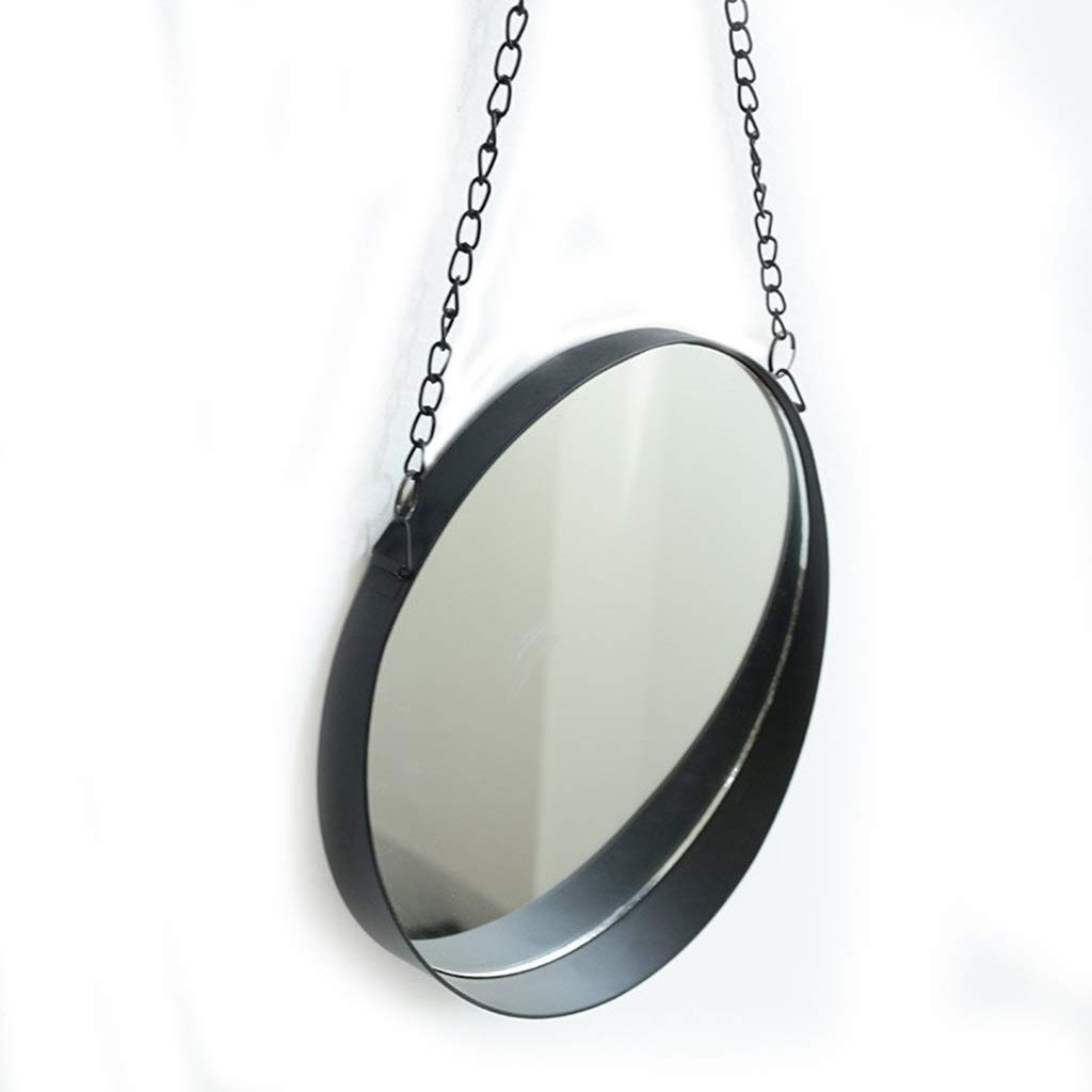 Miroir HD pour maquillage précis et coiffure avec cadre robuste en fer forgé suspendu