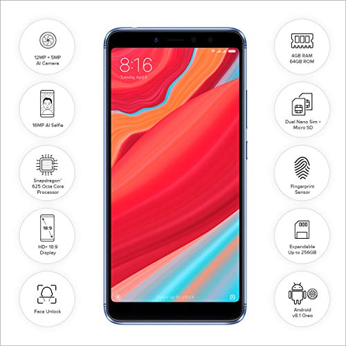Image of Redmi Y2 (Blue, 4GB RAM, 64GB Storage)