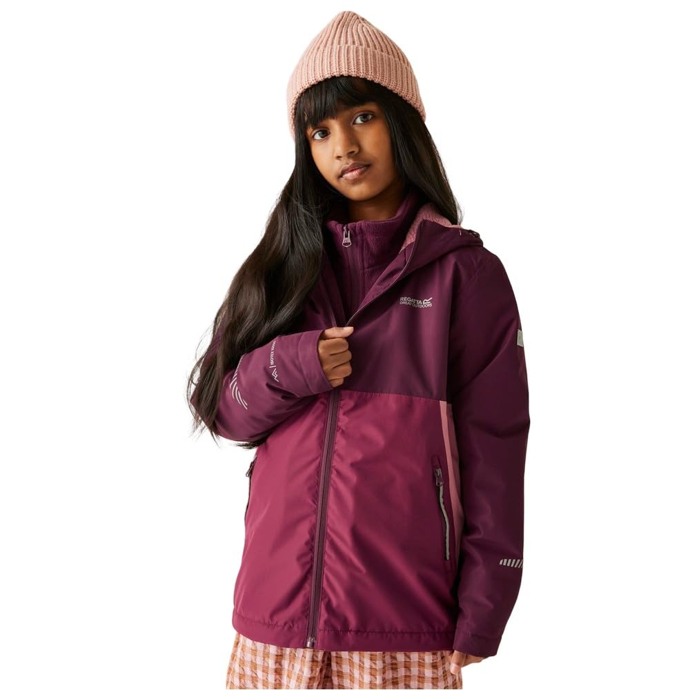Regatta Fig/Dark Pimento/Dusty Rose Kids Hillain Fleece Lined Jacket