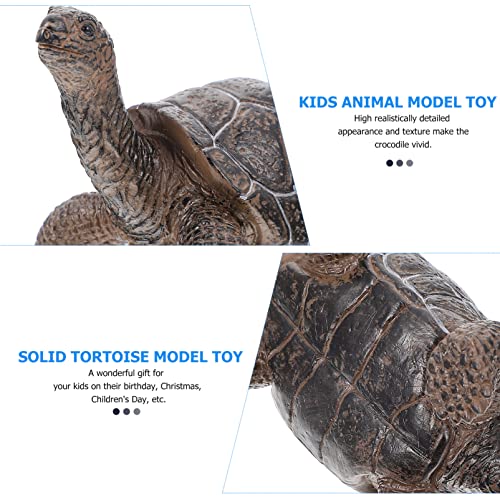 Wakauto Simulation Tortoise Model Sea Turtle Figurine Plastic Marine Life Collection Sculpture Reptiles Statue For Kid Birthday Black #TOP5