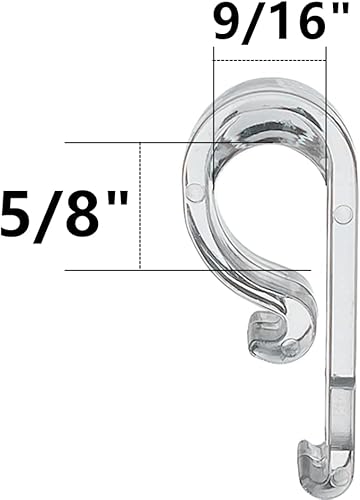 Miniatura 7 de Cutelec Pantalla enrollable transparente Saftey cadena de guía de cables, 4 juegos por paquete, gancho de fijación de clip P para cadena de cuentas