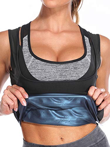 MISS MOLY Heat Trapping Sweat Vest for Women CamiÂ HotÂ WaistÂ Cincher Sauna Slimming Body Shaper Vest L-XL
