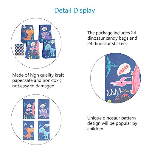 Sacchetti di Carta Dinosauro, 24 Pezzi Sacchetto