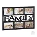 Produktbild Relaxdays Bilderrahmen Family, Fotorahmen 6 Bilder, Fotocollage selbst gestalten, mehrere Fotos, HxB: 33x48 cm, schwarz