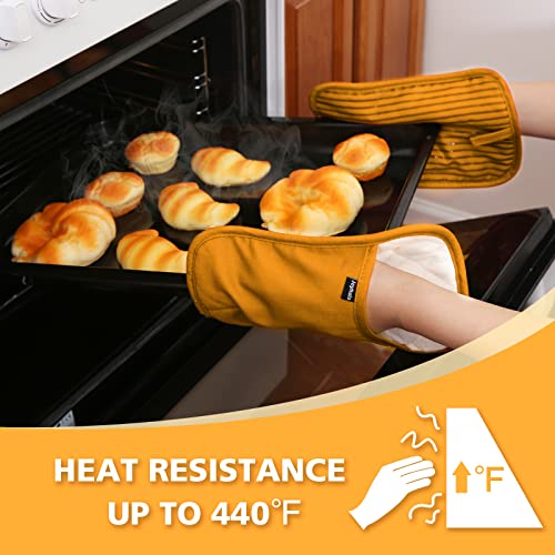 Joyhalo Pot Holders For Kitchen Heat Resistant, Silicone Hot Pads Pot Holder, Cotton Lining And Non Slip Silicone Stripes For Cooking And Baking, Set Of 2 #TOP1