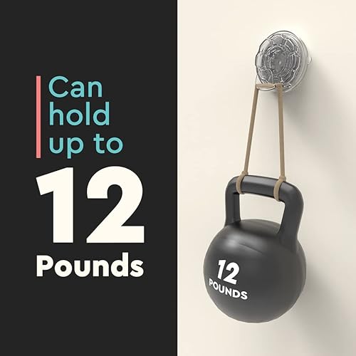 Miniatura 6 de Ganchos de ventosa para coronas de puerta, ventosas transparentes resistentes para puertas de vidrio, ventanas y más, soporte para colgar decoración