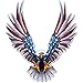 Bald Eagle American Flag Sticker/Decal - 6" x 6.75" Inch American Flag Decal (1 Pack)