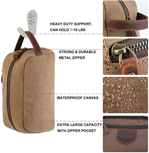 Oversized Travel Duffel Bag Waterproof Canvas Weekender Leather Overnight Hand Bag with Toiletry Bag