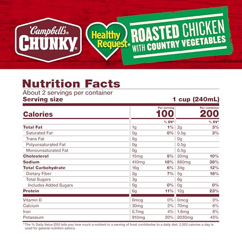 Image of Campbell's Chunky Healthy Request Chicken with Vegetables Soup, 18.6 Oz