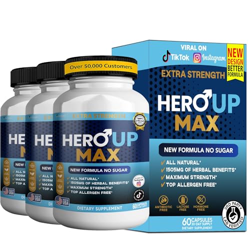 GREENVIFY Hero UP MAX Maca Root Supplement 60 Capsules Vegan Gluten Free Non GMO (2)