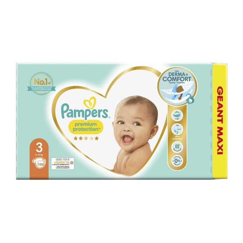 PAMPERS Premium Protection Taille 3 - 104 Couches