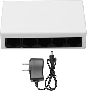 5 Port Gigabit Ethernet Unmanaged Switch Plug & Play Network Switch Desktop Ethernet Splitter(100M)