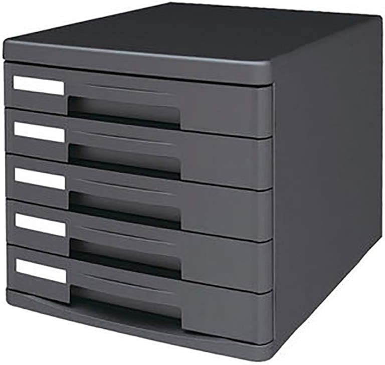 File Storage Cabinet - Office Filing Cabinet, 4 and 5 Drawers Memo Classification, Essentials for Office Life File Cabinets, Black File Cabinets (5 Drawers)