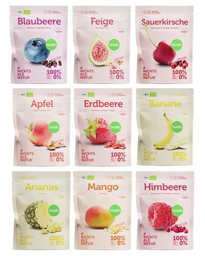 BUAH® Gefriergetrocknete Früchte Kennenlern-Set | Perfekter Snack aus...