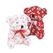 Fun Express Mini XOXO Hugs and Kisses Stuffed Bears (Set of 12 Plush Animals) Valentine's Day Toys
