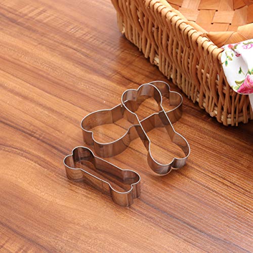Conjunto de 3 peças de cortadores de biscoito em forma de osso da Cabilock, conjunto de cortadores d