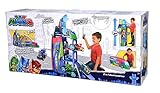 simba pj masks 109402466 - quartier generale trasformabile, 2 in 1, si trasforma, con luce e suono, dai 3 anni in su