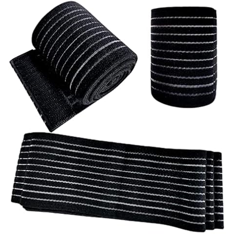 4 Pieces Elastic Ankle Support Wrist Support Wrap Compression Wrist Brace for Carpal Tunnel Wrap Ankle Support Sprains Cover