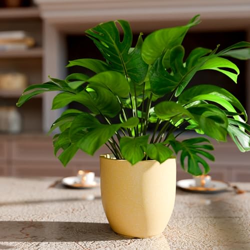 Image of YUCCABE ITALIA FOXB PCUP 10 INCH Pots for Plants Highly Durable Polymers Lightweight Indoor Outdoor Flower Pot Gamla Tree Planter Container Planters for Living Room, Balcony, Garden, Office