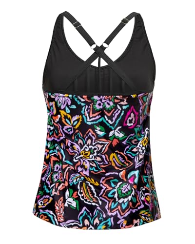 Image of Yonique Womens Tankini Top Only Athletic Swim Top Modest Tankini Swimsuit No Bottom