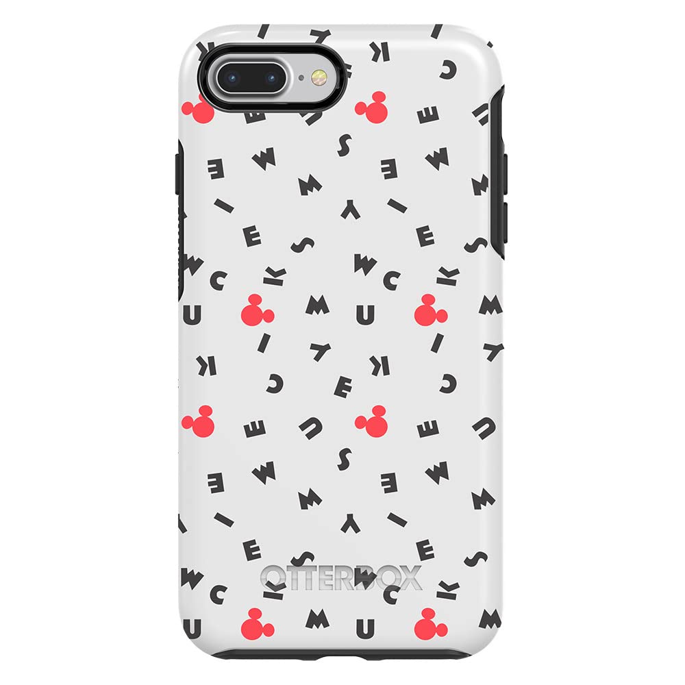 OtterBox SYMMETRY SERIES Disney Classics Case for iPhone 8 Plus & iPhone 7 Plus (ONLY) - Retail Packaging - MICKEY SCRAMBLE (WHITE/BLACK/MICKEY LETTER