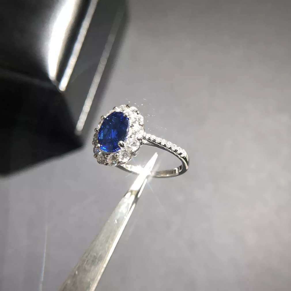 3CT Blue Sapphire Engagement 925 Ringe für Frauen