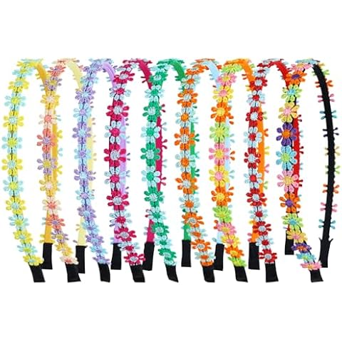 Dizila 9-Piece Multicolour Sunflower Headbands Cover