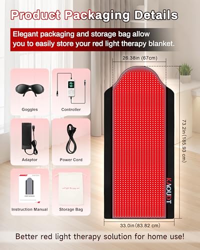 72"x33.3" Medical-Grade TPU Red Light Therapy Mat for Full Body Pain Relief, FSA&HSA Infrared Light Therapy Blanket for Home Use - Image 6