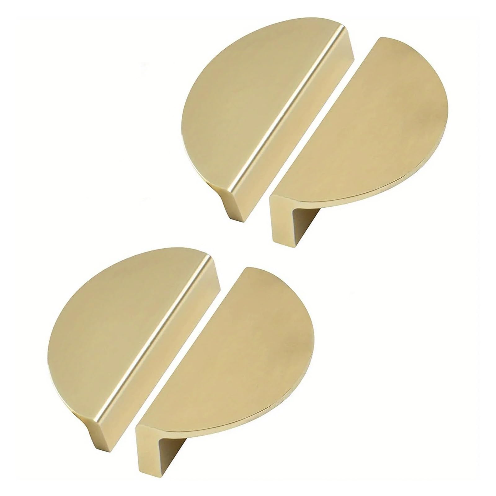 Maryear Handle 8PCS Modern Simple Semicircle Drawer Handle Golden Wardrobe Door Furniture Half Moon Cabinet Pull Cupboard Semi Circle Knob