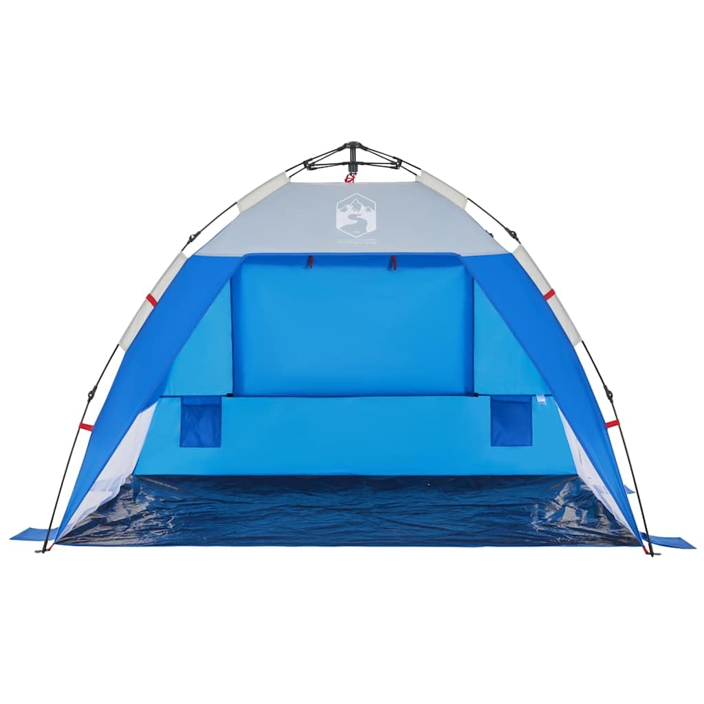 Mangloder Strandzelt Personen Azurblau Wasserdicht mit Quick Release System für Camping, Garten, Strand und Outdoor Aktivitäten, Leicht und Kompakt, Stabil und Winddicht