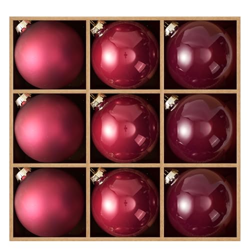 DN DECONATION Christmas Tree Decorations Ball Rose Red Glass Christmas Ball