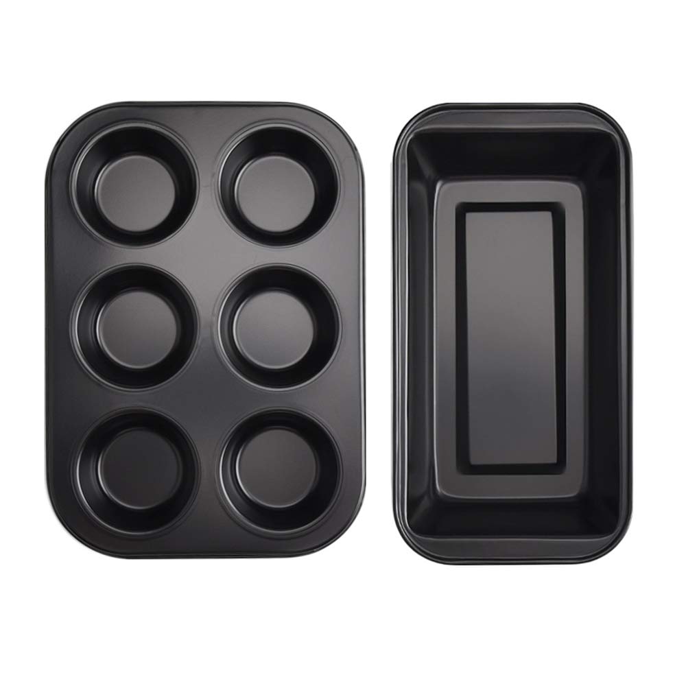 Pcs Cups Cupcake Tray Loaf Pans Nonstick Brownie Desertcart