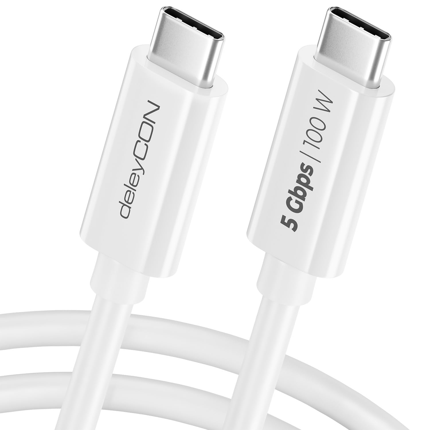 Câble Rallonge USB-C 100W DeleyCON 1,5m – Charge Rapide PD 3.0 Et Transfert De Données Pour IPhone, IPad, MacBook, Galaxy
