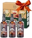 Bionoble Skincare Kit 3x100ml - Gel Aloe Vera Puro, Olio di Ricino & Olio di Jojoba Bio - Cura del Viso, del Corpo e dei Capelli - Regalo Donna Compleanno