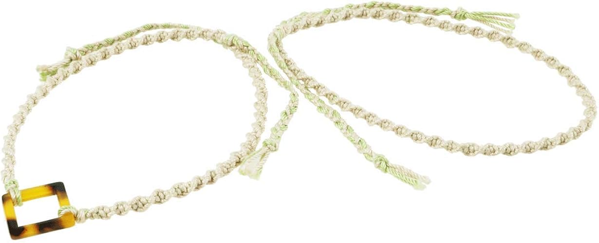 Amazon Atk21 2点セット ハンドメイド べっ甲風トライアングル ワンカラー アンクレット ペア カップル ミサンガ Missanga お守り 手作り コットンコード メンズ レディース ユニセックス アクセサリー Beige ブレスレット 通販