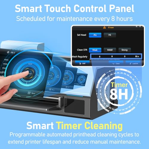 Image of DSV A3 Plus XP600 DTF Printer with Shaker, Automatic Cleaning & White Circulation, High-Speed Print Compared to L1800,4.5 inch LED Multi-Function Touch Screen, 2-Year Free Ink