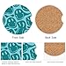 Watbro Car Coasters,Purple Smily Absorbent 2 Pack for Cup Holders with Finger Notch,2.56 inches Ceramics Heat Resistant Anti Slip Cork Base Car Drinks Coasters Auto Cup Holder(Blue-Green Smiley face)