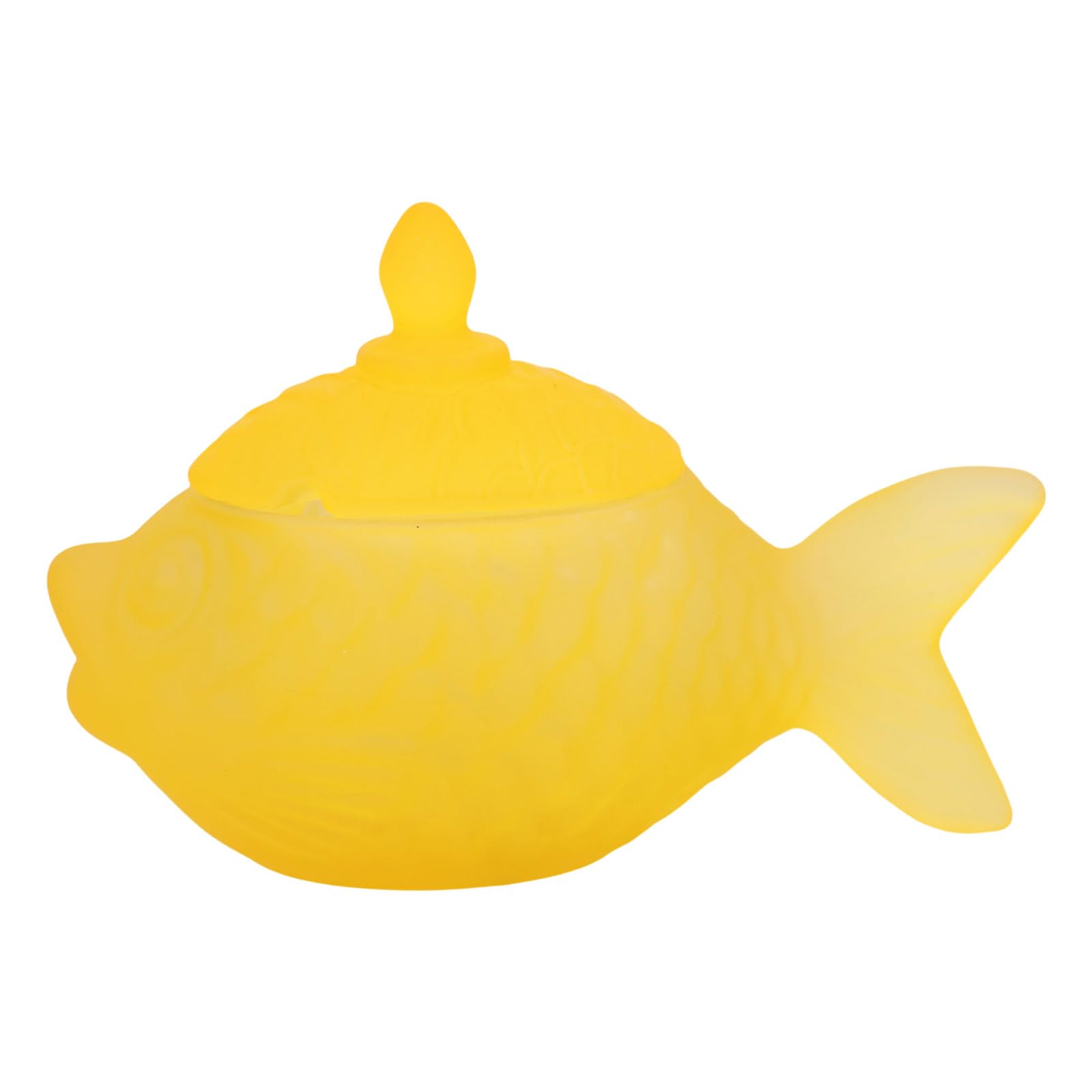 Msioytog Delicate Fish Themed Glass Jar with Tight Seal Suitable for Storing Sweets Seasonings or Offices Supplies 16cm Size Tiny Treat Organizers Jar