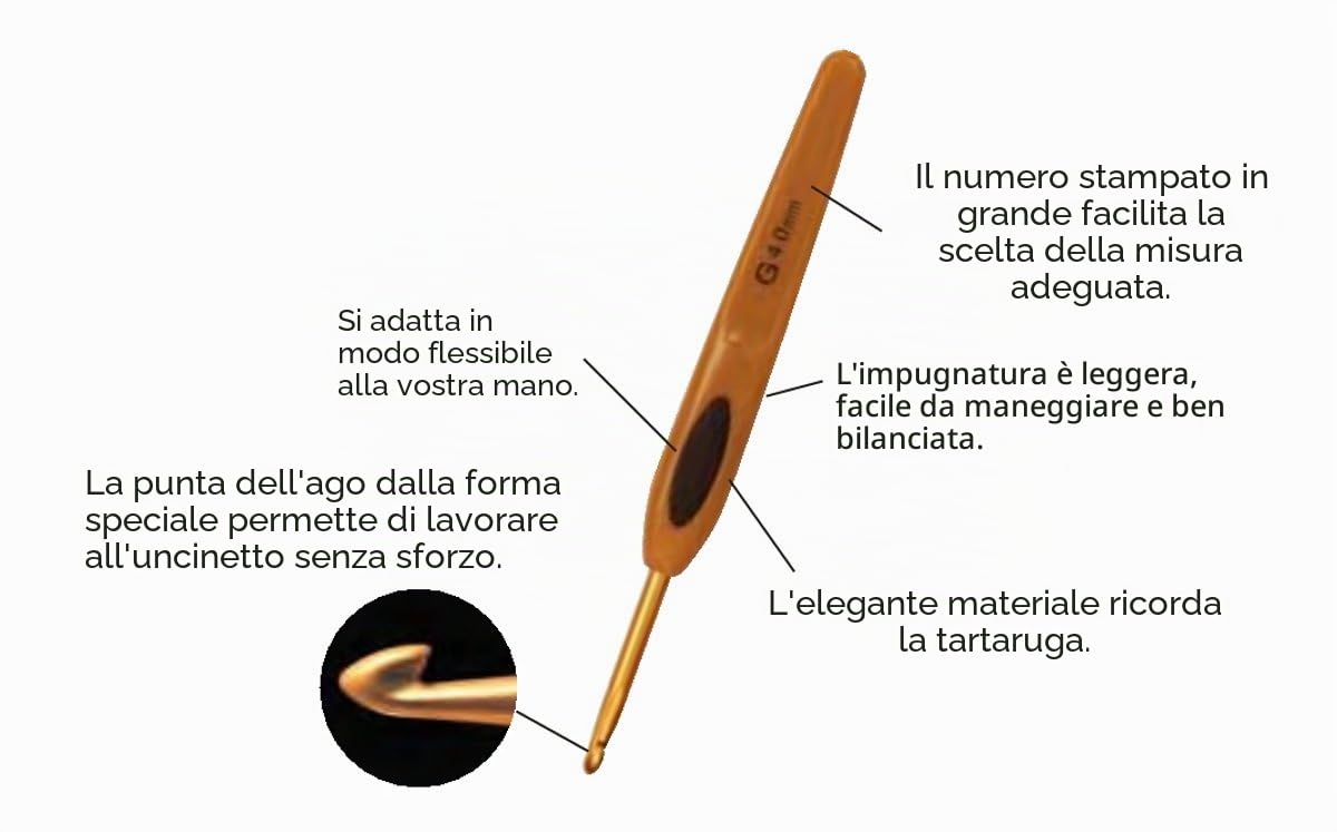 Clover Softgrip Touch Oro Uncinetto 3,00 mm
