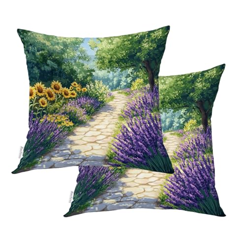 BaoNews Serene Outdoor Space Natural Beauty Throw Pillow Covers, Blooming