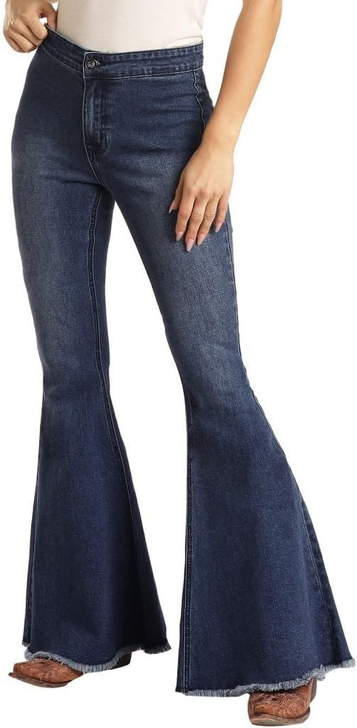 Rock and Roll Denim Bargain Button Bell WPB610044 Jeans, 26W x 38L